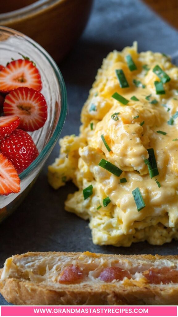 How to make Moms Favorite Cheesy Scrambled Eggs Recipe