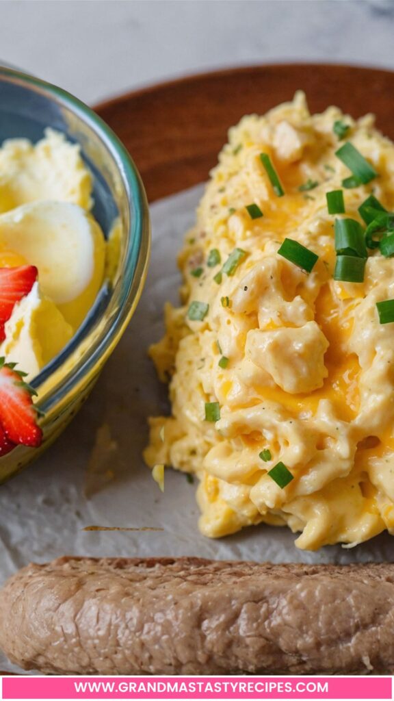 Moms Favorite Cheesy Scrambled Eggs