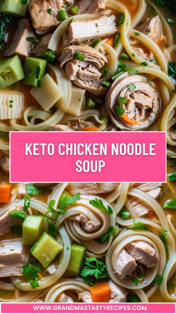 Keto Chicken Noodle Soup