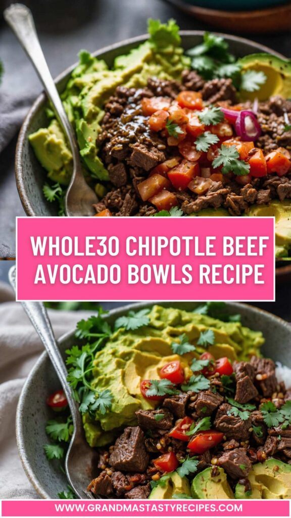 Whole30 Chipotle Beef Avocado Bowls Recipe