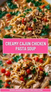 Creamy Cajun Chicken Pasta Soup