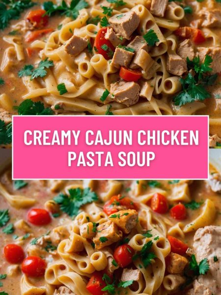 Creamy Cajun Chicken Pasta Soup