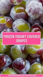 Frozen Yogurt Covered Grapes