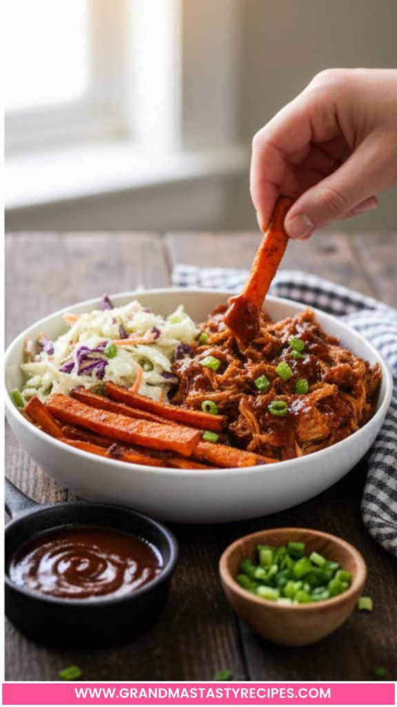 BBQ Chicken Bowls with Sweet Potatoes and Coleslaw (Whole30) Recipe BBQ Chicken Bowls with Sweet Potatoes and Coleslaw (Whole30)
Recipe