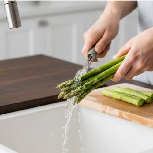 Step 2: Wash and Cut the Asparagus