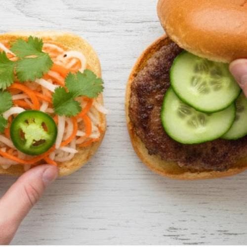 Step 6: Assemble the Ban Mi Burgers