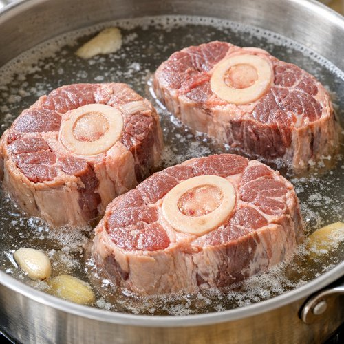 Step 2: Prepare and Parboil the Beef Shank