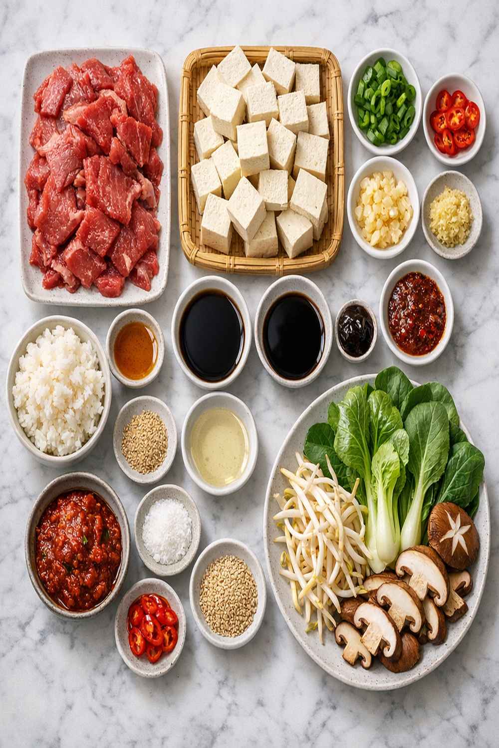 Asian Beef Tofu Recipe ingredients