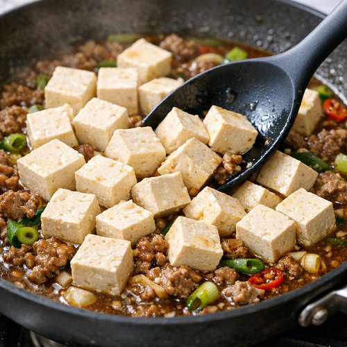 Step 10: Introduce the Tofu Gently