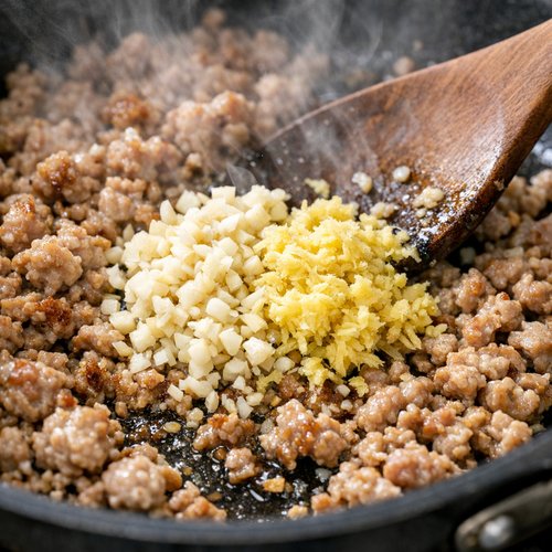 Step 3: Add Garlic and Ginger