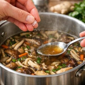 Asian Mushroom Soup Recipe step 4