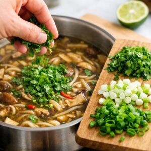 Asian Mushroom Soup Recipe step 6