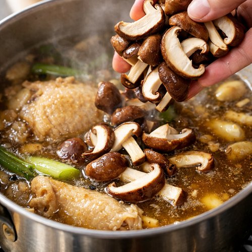 Step 5: Add the Fresh Mushrooms at the Halfway Point