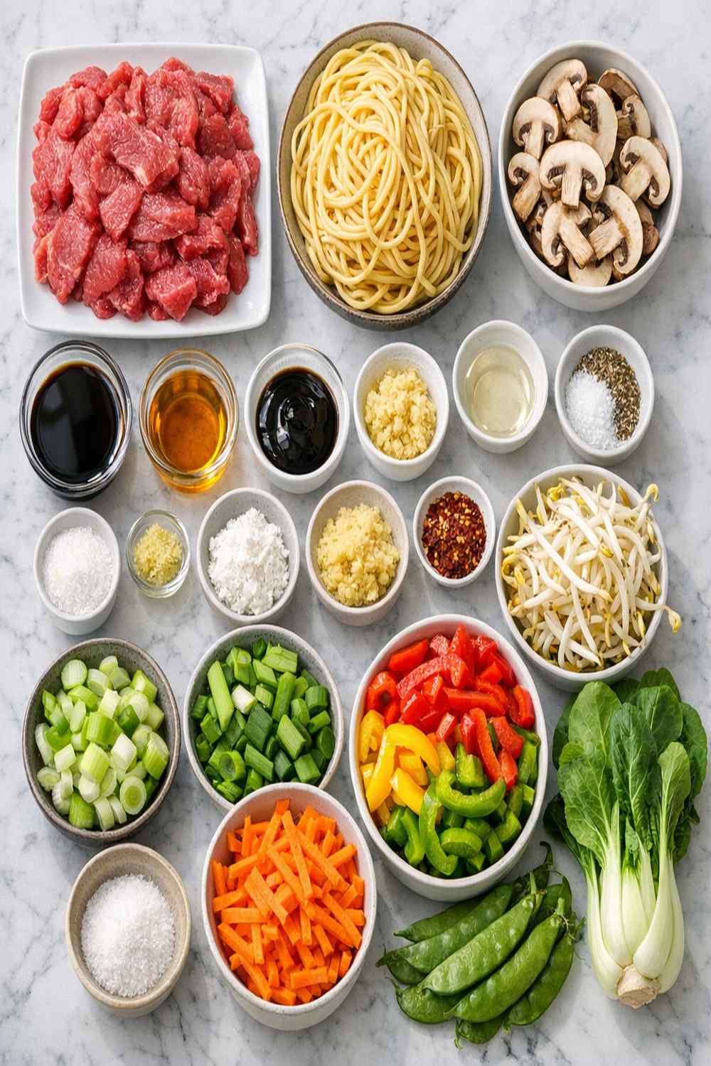 Beef Lo Mein Recipe ingredients