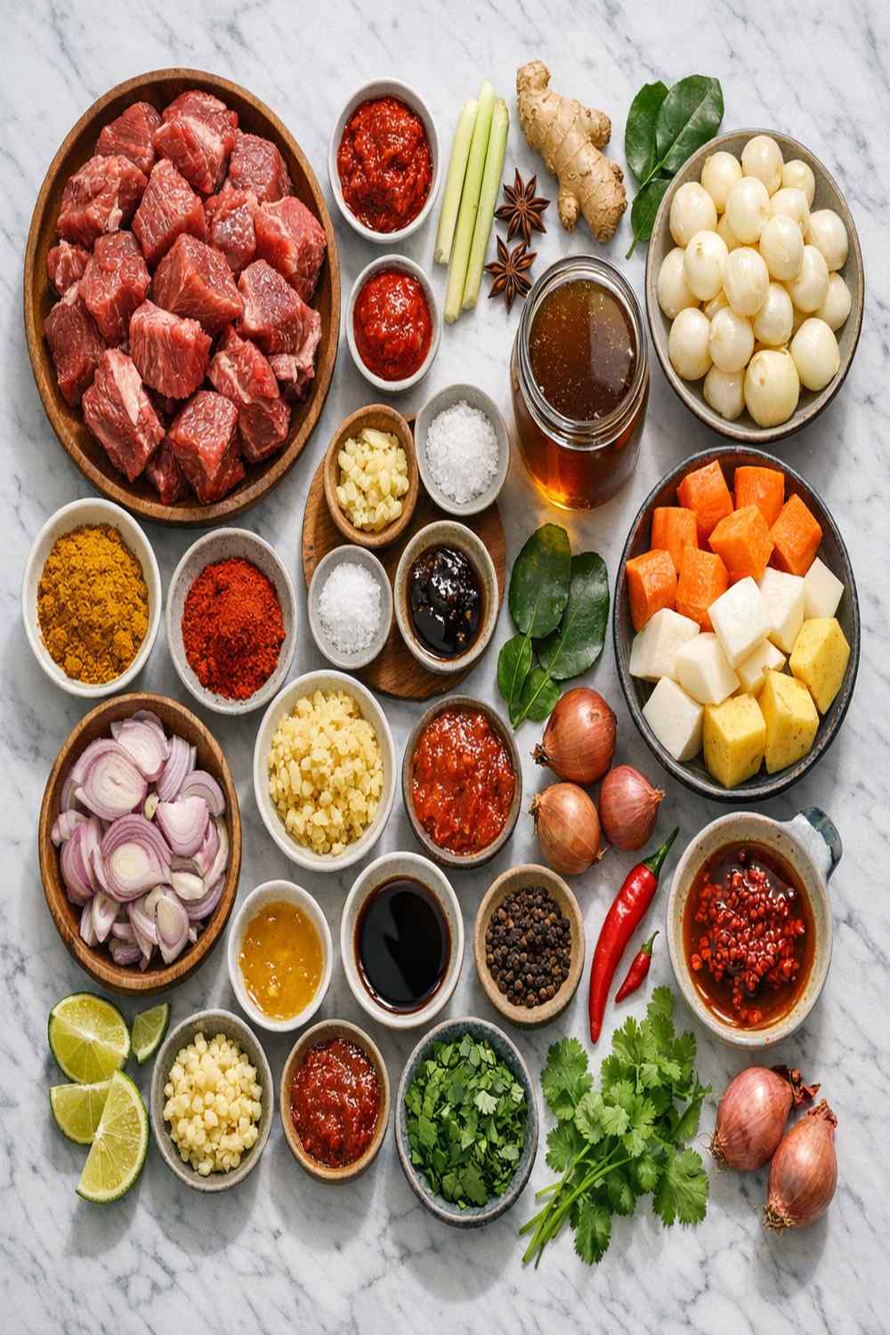 Bo Kho Vietnamese Beef Stew Recipe ingredients