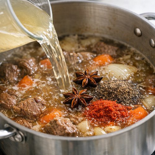 Step 6: Add Your Liquids and Spices (The Transformation)
