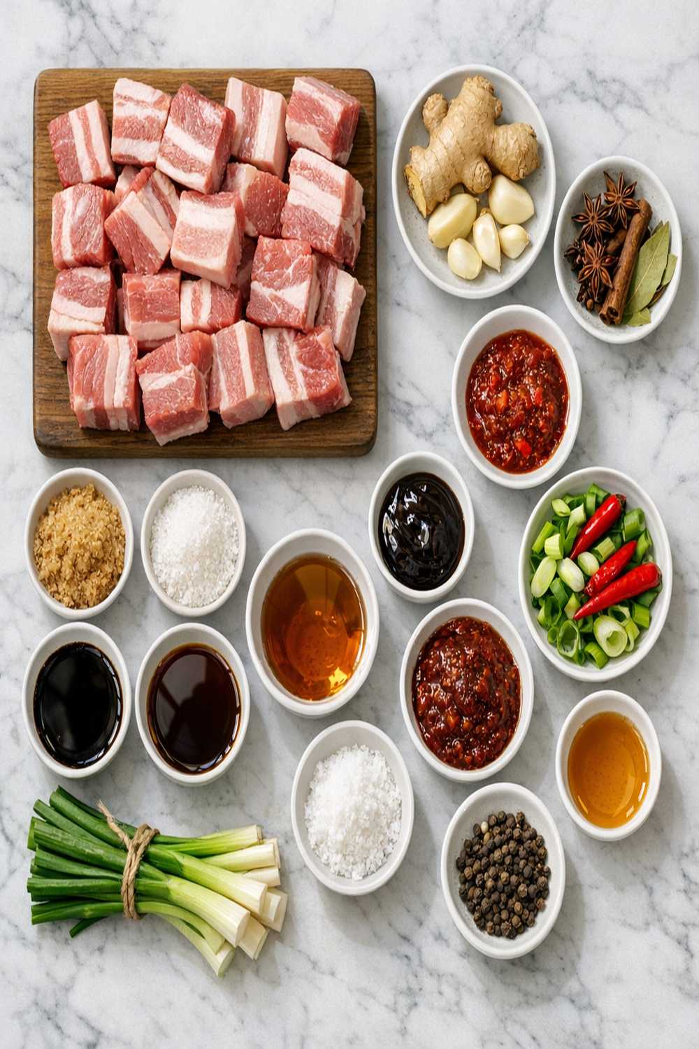 Braised Pork Belly Recipe ingredients