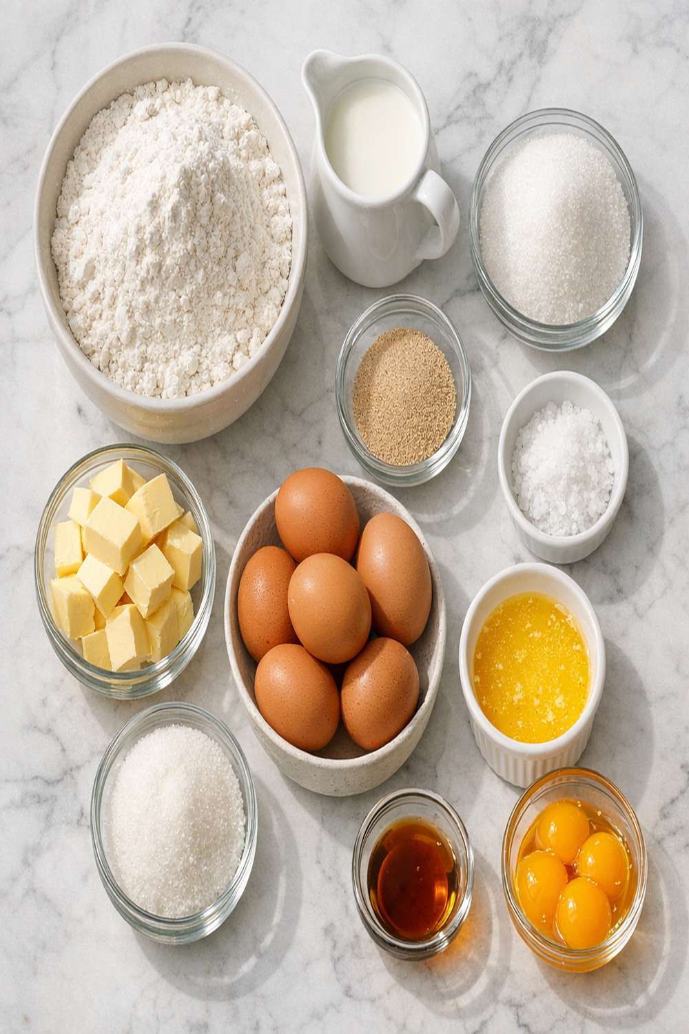 Brioche Bread Recipe ingredients