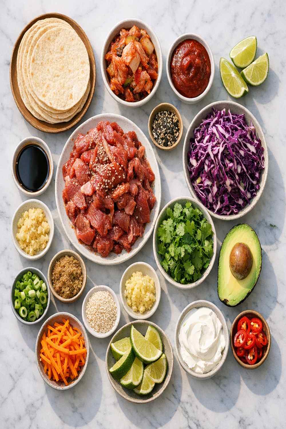 Bulgogi Taco Recipe ingredients