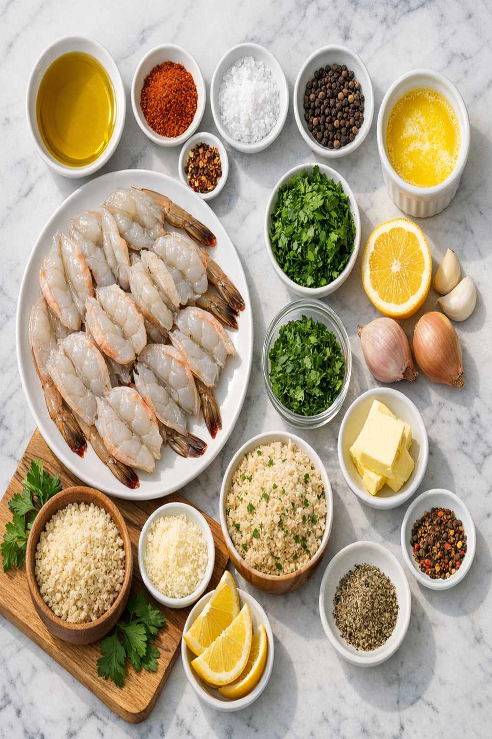 Butterflied Shrimp Recipe ingredients