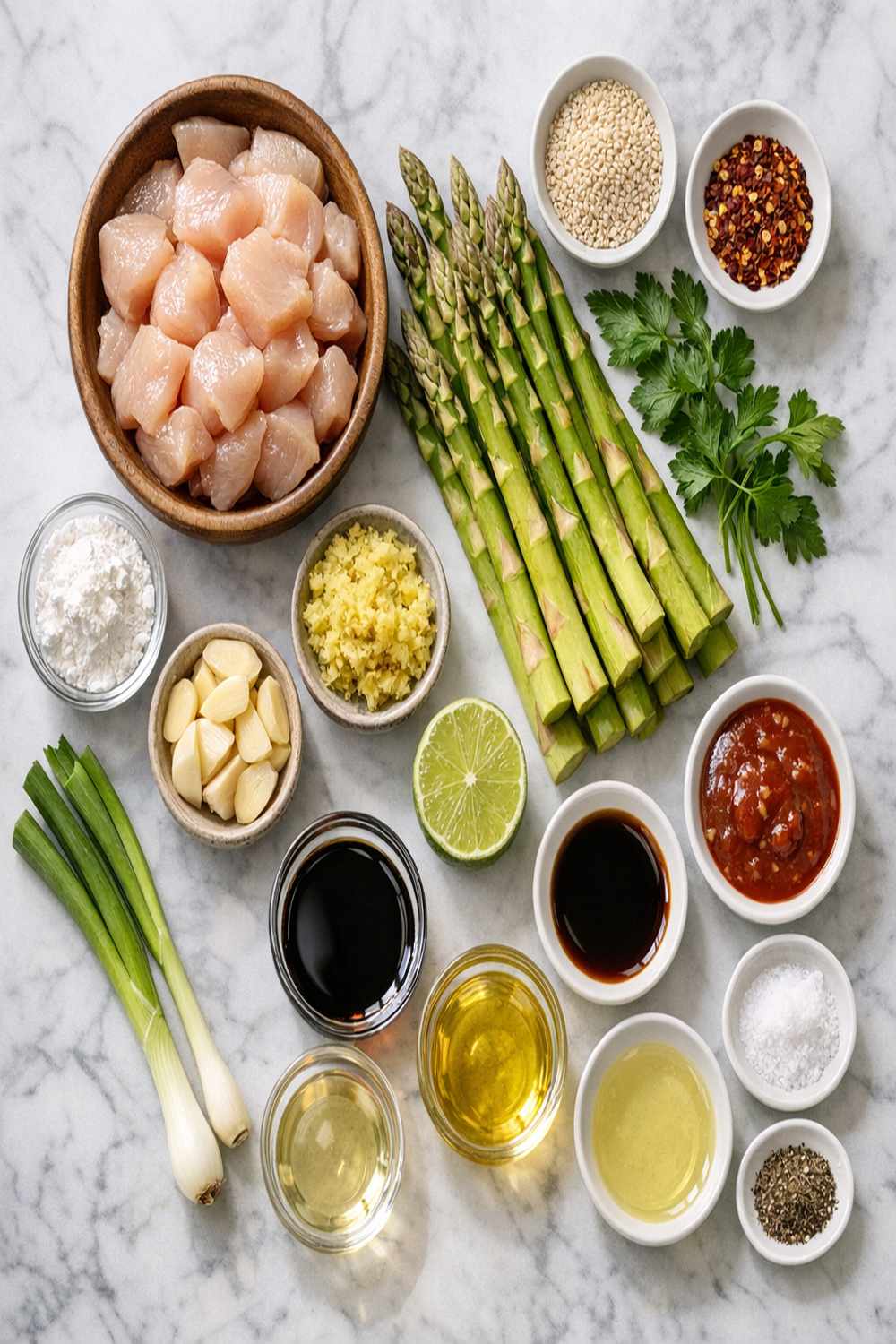 Chicken Asparagus Stir Fry Recipe ingredients