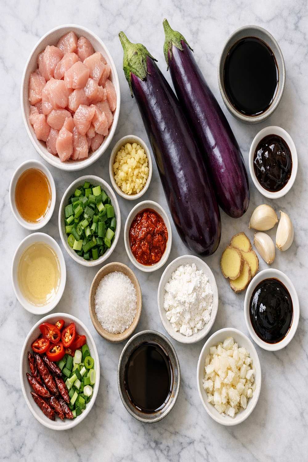 Chicken Eggplant Chinese Recipe ingredients