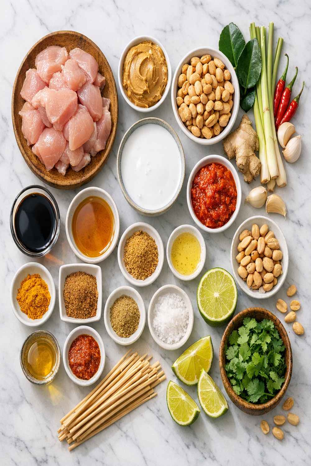 Chicken Satay Peanut Sauce Recipe ingredients