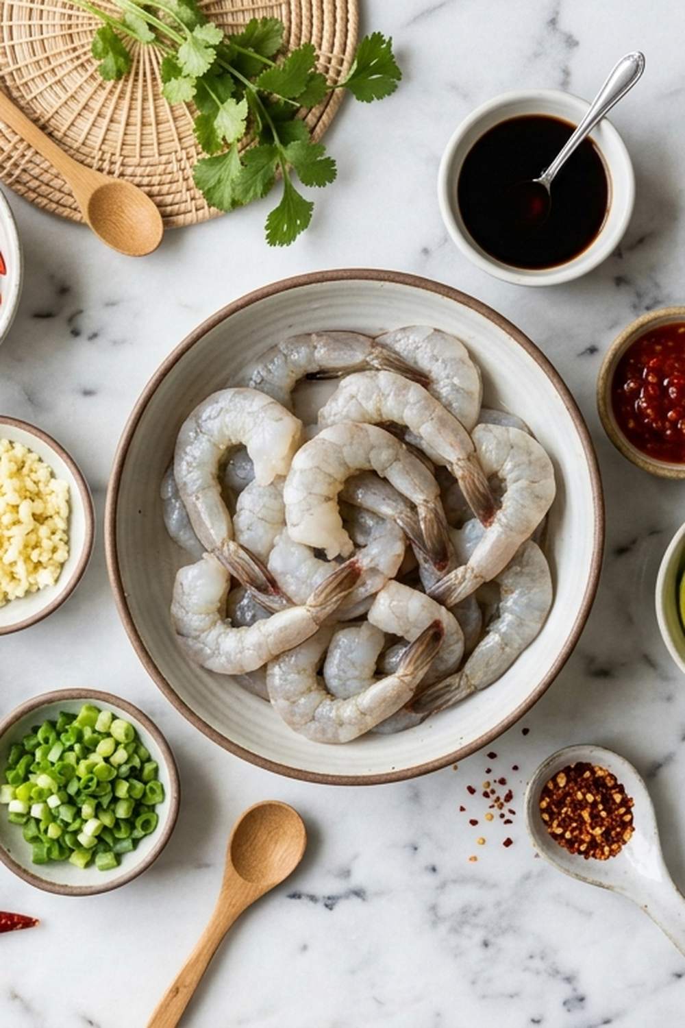 Chili Garlic Shrimp Recipe ingredients