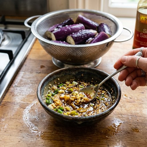 Step 2: Create Your Finishing Sauce While the Eggplant Rests
