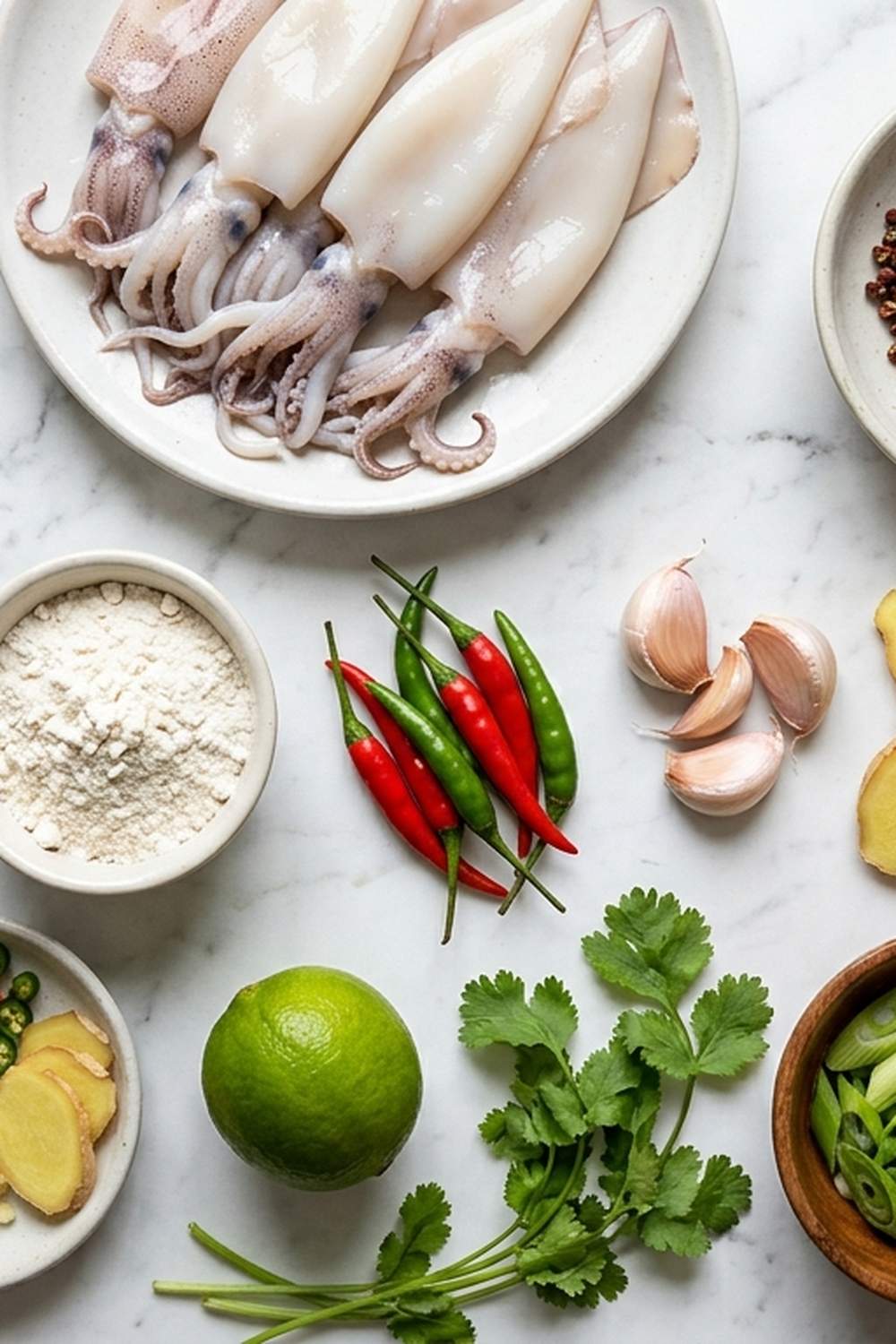 Chili Salt Squid Recipe ingredients